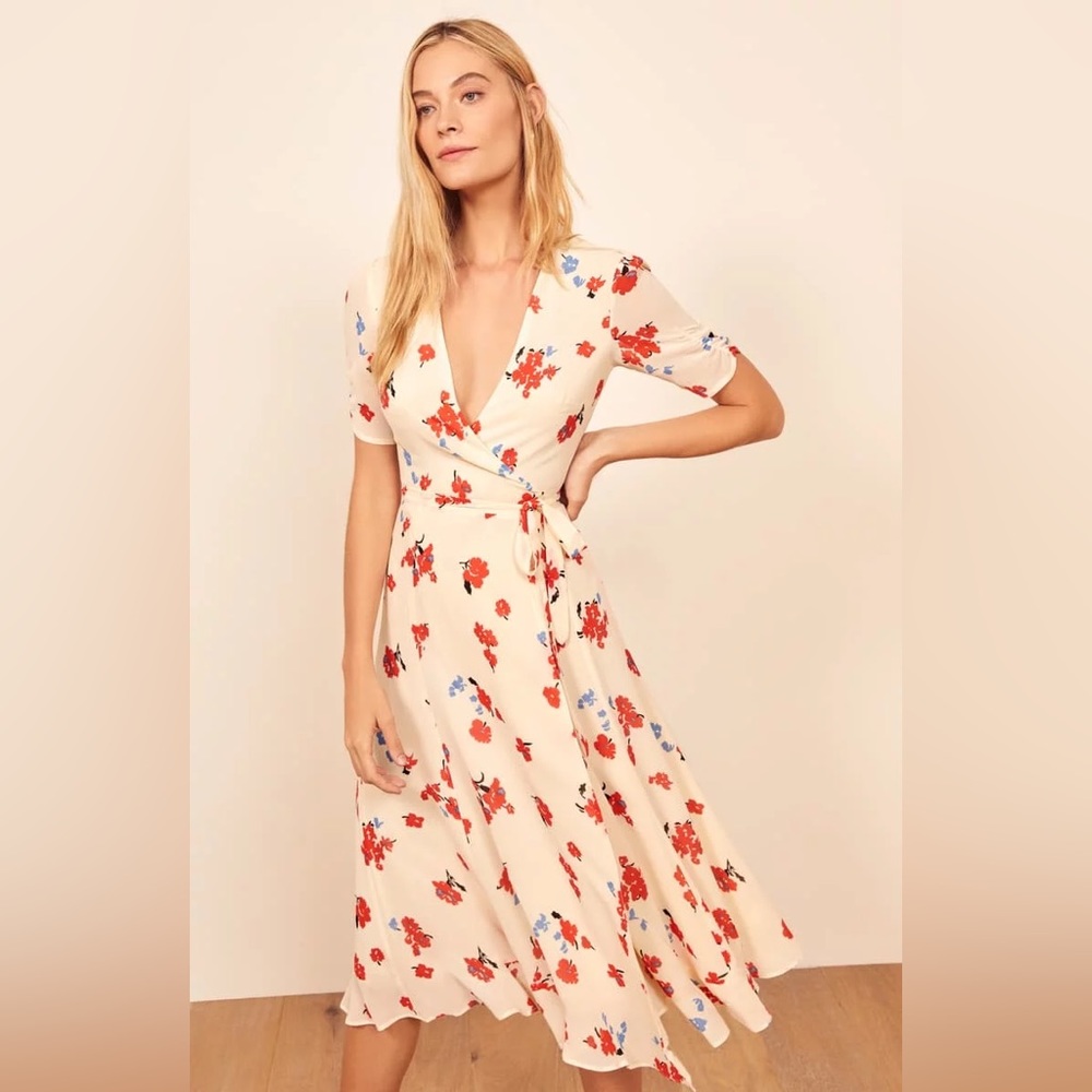 Reformation Napa Wrap Midi Dress